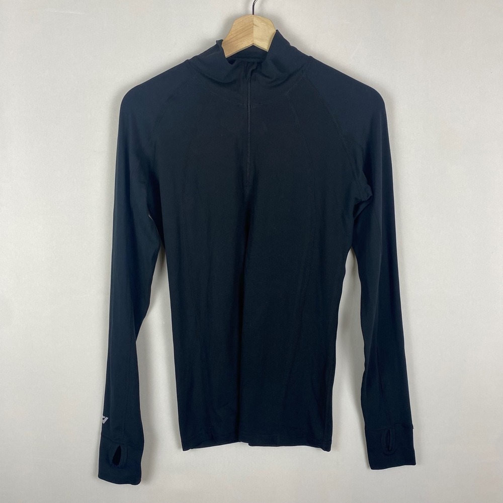 Wilderness Technology Womens Black Quarter Zip Long Sleeve Athletic Top‎ Size M